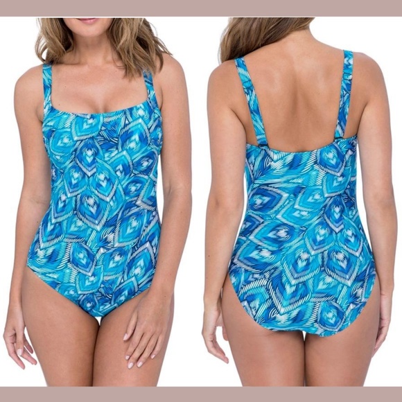 NWT Profile by Gottex [ 8D‎ 8 D-Cup ] Birds of a Feather One Piece Swimsuit - Picture 1 of 12